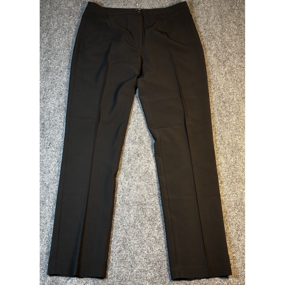 Ivan Grundahl Trousers Womens 42 Black Straight Leg Tailored Scandi Workwear